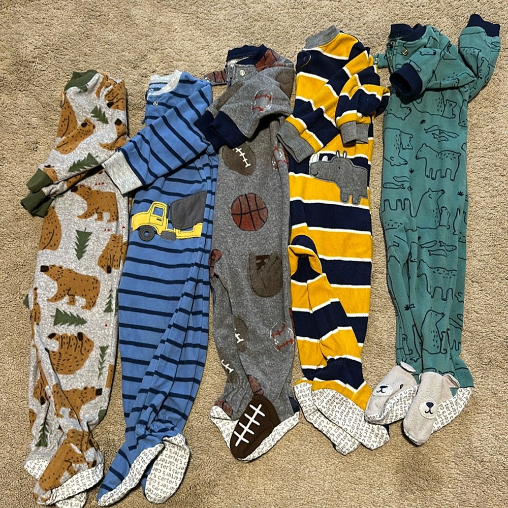 Set of 5 Carters Fleece Pajamas